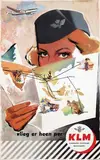 Frans Mettes, KLM vlieg er heen per, 1954, poster