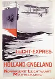 Huibert G. Brian de Kruyff van Dorssen, KLM Lucht-Expres Holland-Engeland, poster
