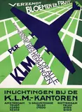 Jan Kotting, Verzendt Bloemen en Fruit per KLM, poster