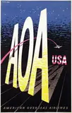 Jan Lewitt & George Him, American Overseas Airlines USA, 1948, poster