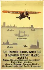 Vilém Kreibich, Compagnie Tchecoslovaque de Navigation Aerienne, Prague, poster
