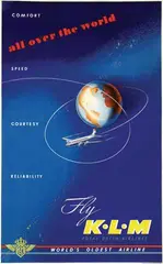 Johan van Nisius, Fly KLM all over the world, poster