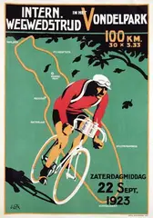 Jan Lutz, Intern. Wegwedstrijd in het Vondelpark, 1923, poster