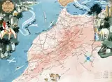 Robert A. Génicot, Carte du Maroc, 1955, poster