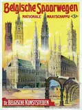 S. Rader, Belgische Spoorwegen De Belgische Kunststeden, poster