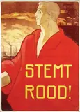Albert Hahn, Stemt Rood!, poster