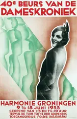 Initial D., 40e Beurs van de Dameskroniek Groningen, 1932, poster