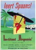 Hilkers, Instituut "Hispania" leert Spaans!, poster