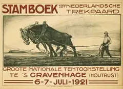 A.H. Gouwe, Stamboek voor het Nederlandsche Trekpaard 's Gravenhage, 1921, poster