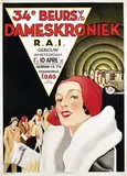 Max R. Nunes, 34e Beurs v/d Dameskroniek Amsterdam, 1932, poster