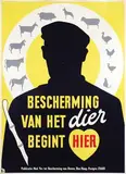Advertising Agency Arc's, Bescherming van het dier begint hier, poster