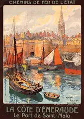 Maurice Toussant, La Côte D'Émeraude Le Port de Saint-Malo, poster