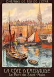 Maurice Toussant, La Côte D'Émeraude Le Port de Saint-Malo, poster