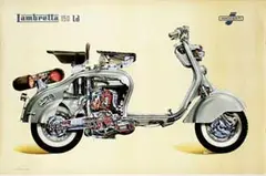 Lambretta 150 ld Innocenti by E. Binda, poster, sold Apr 2012