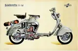E. Binda, Lambretta 150 ld Innocenti, poster