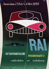Ant. Knuppe, RAI Tentoonstelling Personenauto's, 1956, poster