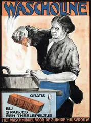 Dirk Boode, Wascholine Het waschmiddel voor de zuinige huisvrouw, poster