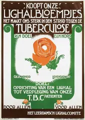 Andries D. Copier, Koop onze Lighalbloempjes in den strijd tegen de Tuberculose, poster
