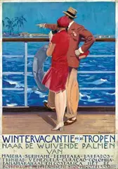 Piet van der Hem, Wintervacantie in de Tropen met de Koninklijke Nederlandsche Stoomboot Maatsch., poster