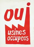 Atelier Populaire, oui usines occupees, 1968, poster