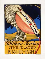 Julius Diez, Pelikan-Farben, 1898, poster