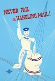 Pieternella C. v.d. Maaden, KLM Never Fail in Handling Mail!, 1952, poster