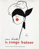 le rouge baiser by René(ps. Renato de Zavagli) Gruau, 1949, poster, sold Nov 2011