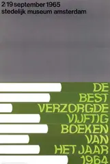 Benno Wissing, De best verzorgde vijftig boeken, 1965, poster