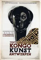 Jean Van Noten, Tentoonstelling Kongo Kunst Antwerpen, 1937, poster