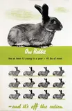 Frederic H. K. Henrion, One Rabbit and it's off the ration, poster