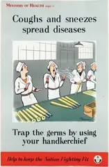 Herbert M. Bateman, Coughs and sneezes spread diseases, poster