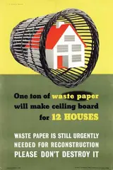 Edward Reginald Mount, One ton of waste paper, poster