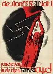 Albert Funke Küpper, De Stormklok luidt van de A.J.C., 1933, poster
