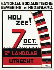 Raman, NSB 2de Landdag Utrecht Hou Zee!, 1933, poster