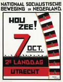Raman, NSB 2de Landdag Utrecht Hou Zee!, 1933, poster