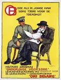 Militaire Spaarkas "Ons Belang" by Jan Willem Sluiter, 1917, poster, sold Nov 2011