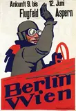 Gino DeFinetti, Berlin Wien Flugfeld Aspern, 1912, poster