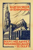 Dirk Boode, Bouwt mee aan het Mausoleum der Oranjes te Delft, 1920, poster