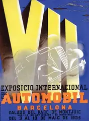 Fábrega, Exposicio Int. de l'Automobil Barcelona, 1935, poster