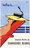 relax?. Compagnie Maritime des Chargeurs Reunis by René(ps. Renato de Zavagli) Gruau, poster, sold Nov 2011
