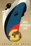 Royal Interocean Iines across the world by Reyn Dirksen, 1955, poster, sold Nov 2011