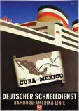 Ottomar Anton, HAPAG Cuba und Mexico, 1937, poster