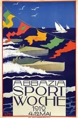 Stefanie Glax, Abbazia Sport Woche, 1911, poster