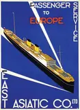 Initials T.B., East Asiatic Co. Ltd To Europe, poster