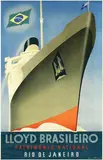 Lloyd Brasileiro Rio de Janeiro by Willem F. ten Broek, 1948, poster, sold Nov 2011