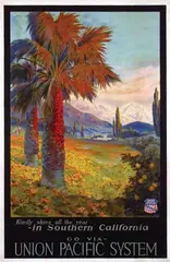 M. Gundlach, Union Pacific System in Southern California, poster