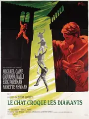Boris Grinsson, Movie: Michael Caine in "Le Chat Croque les Diamants", 1968, poster