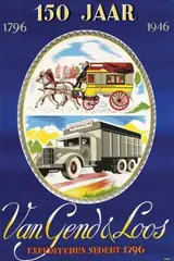 Van Gend & Loos 150 Jaar by Machiel Wilmink, 1946, poster, sold Nov 2011