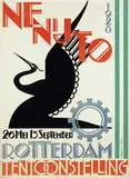 Jaap Gidding, NeNijTo Tentoonstelling Rotterdam, 1928, poster