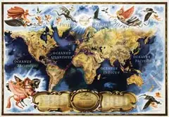 H.C. Rooke, Philips Radio Map 3 showing Int. Shortwave Stations, poster